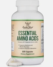 Double Wood Essential Amino Acids 225 Ct Supports Muscle Growth Recovery