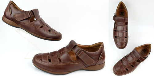 Mephisto Rafael Fisherman Style Walking Sandal Shoes Mens US 11 Brown
