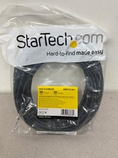 NEW StarTech 50ft CAT6 Ethernet Cable Black Ethernet Wire N6PATCH50BK 650MHz PoE