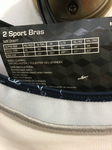 BRAND NEW GIRL'S SIZE X-LARGE ATHLETIC WORKS 2 PACK SPORTS BRAS BAND SIZE 36 - Picture 6 of 6
