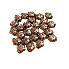 Copper Bali Beads, Solid Copper Handmade Beads, Copper Spacer Beads, Oxidized co