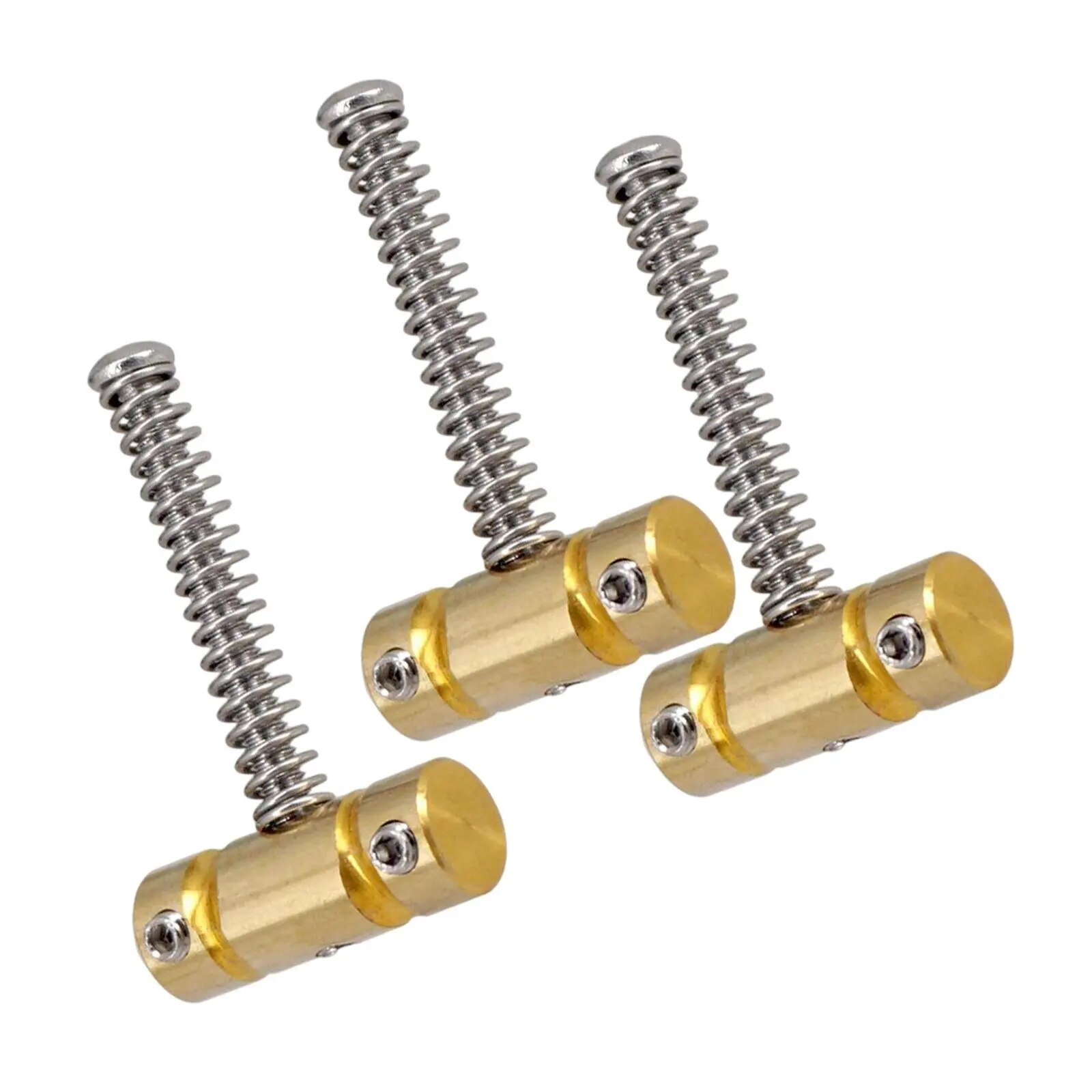 3Pcs Guitar Compensated Bridge Brass Saddles Set for Guitar Parts