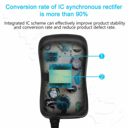 Universal AC/DC 3V-12V Power Supply Adapter Plug-in Wall Charger Adjustable 2.1A - Picture 10 of 12