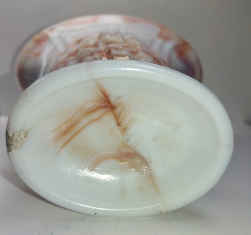 Vintage Akro Agate Slag Glass Small Vase 4.25 inches Tall - Picture 4 of 10