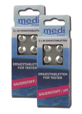mediPOOL 120 Rapid Testtabletten, Aktivsauerstoff & pH-Wert, 60 DPD 4 und 60 Phe