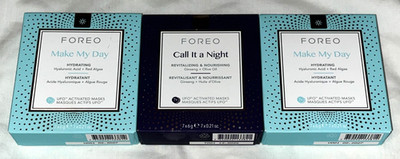 Foreo Make My Day + Call it a Night Hydrating UFO Activated Masks 3 Boxes NEW