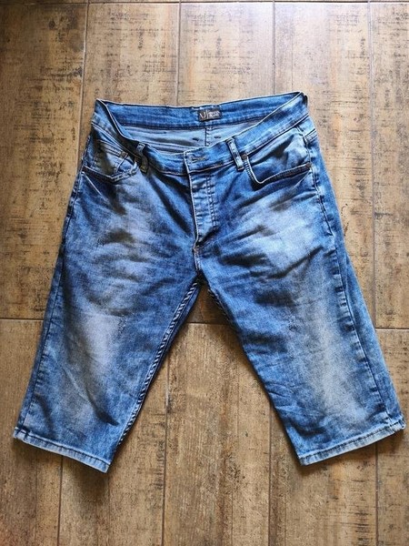 Men Armani Jeans Shorts Navy Denim 34