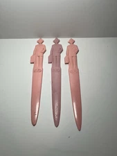 Set of 3 Fuller Brush Salesman Advertising Pink Plastic Desk Letter Opener USA