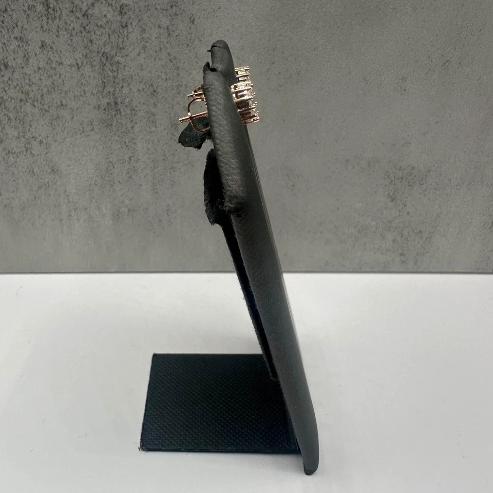 Diamond Cluster Earrings in 14kt Rose Gold - 0.60ctw GH I1 Round Diamonds, 1.8g - Image 3 of 4