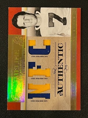 Bob Waterfield 2007 Playoff National Treasures Triple Relic /10 Rams Timeline