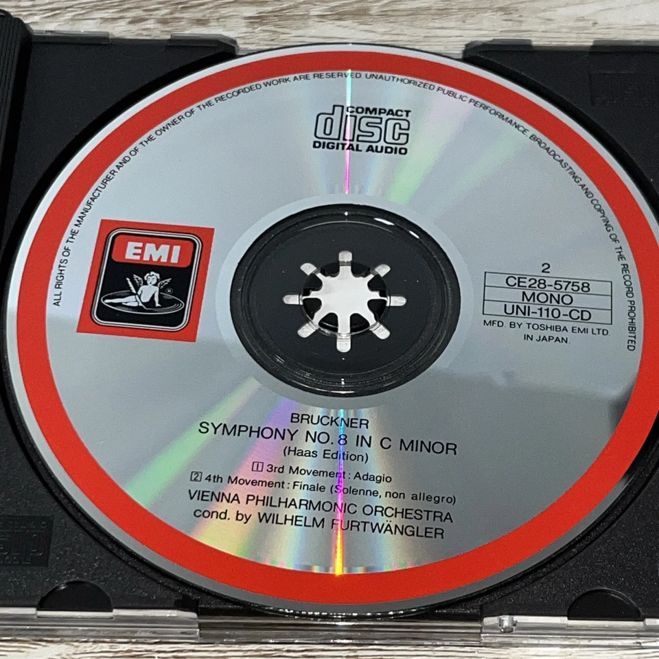 Bruckner: Symphony No. 8 / W. Furtwängler Wilhelm Furtwangler Rare CD Japan live - Imagem 3 de 4