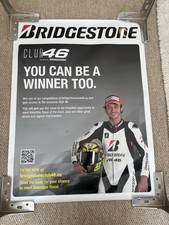 Original Bridgestone Club 46 Valentino Rossi Hi Gloss Poster (NEW) 80cm X 60cm