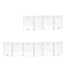 Clear Acrylic Freestanding Dog Gates For The House - Folding 4/6-Panel Pet Gates