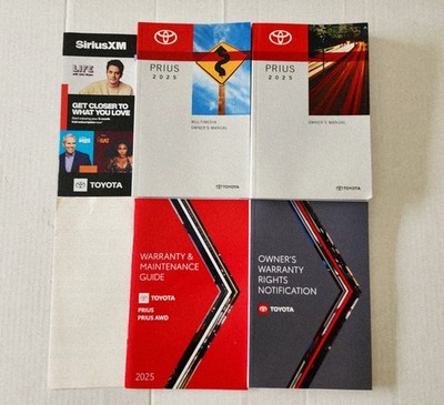 2025 Toyota Prius Owner's Manual - Factory Set OEM