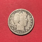 (1) Beautiful Anrique 1897-S Barber Quarter G-GOOD KEY DATE NICE FILLER