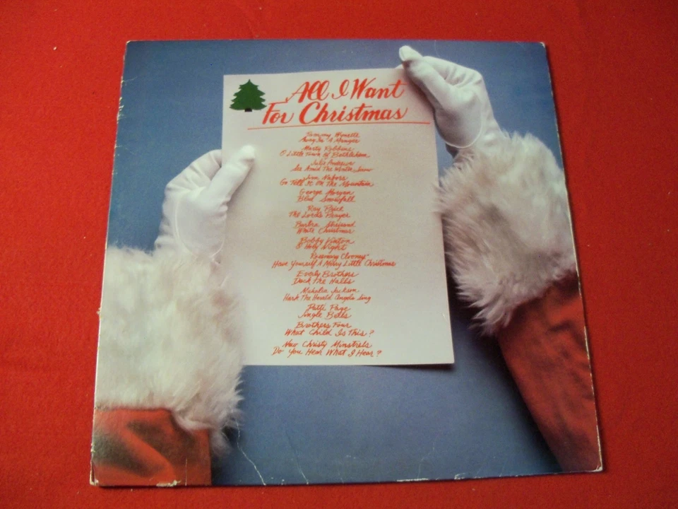 VARIOUS ARTISTS HOLIDAY LP "ALL I WANT FOR CHRISTMAS" POP COUNTRY VINTAGE VINYL! - Image 2 of 4