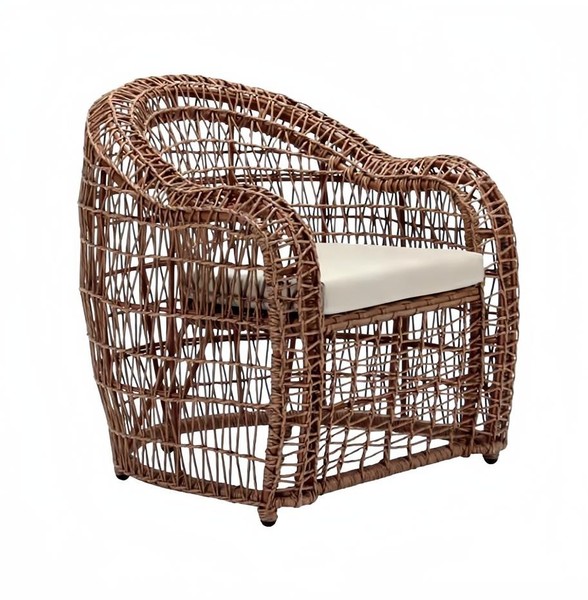 Modern Design Braun Sessel Sofa Sitz LuxuriöS Entspannen Rattan Polsterung-image