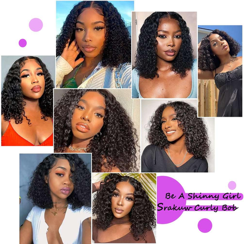 Curly Women Wigs Human Hair Wear and Go Glueless Pre Plucked Cut 4X4 Lace Front - Picture 8 of 12