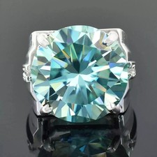 10 Ct Blue Treated Diamond Ring Great Luster VVS1 Certified Men's Ring