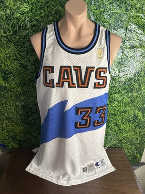 1996-97 Cleveland Cavaliers #33 Donny Marshall  White/Blue Champion Jersey 48+3