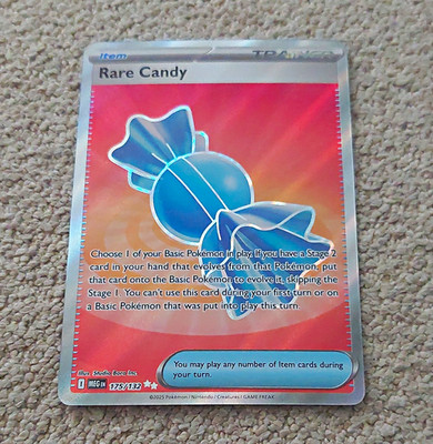 Pokemon Rare Candy 175/132 Holo Full Art Rare ME01 Mega Evolution English 2025
