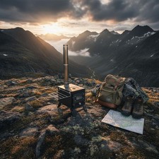 Tent Wood Heater Heating Portable Camping Heater with Chimney for Adventure