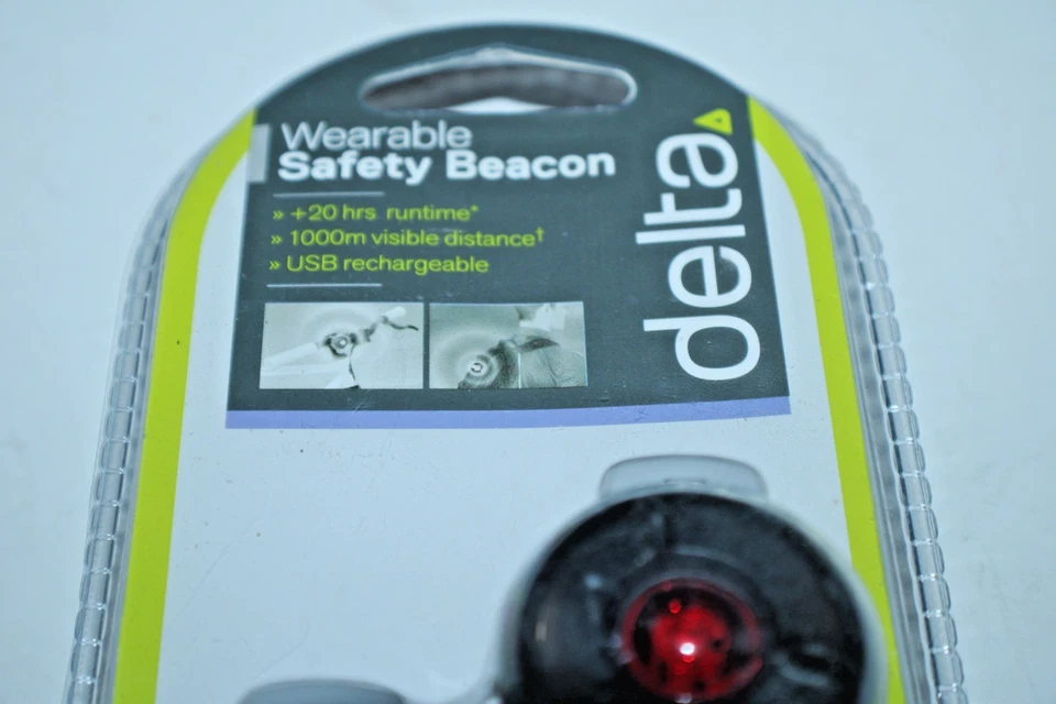 Delta 自行车灯可穿戴安全信标 USB 可充电 20 小时 + 前后 — 第 4/4 张图片