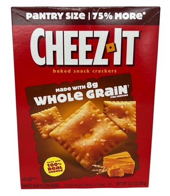 Cheez It Baked Snack Crackers Made with Whole Grain 12.4 oz