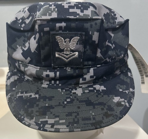 Casquette chapeau utilitaire US Navy PO2 bleu camouflage numérique 8 points fonctionnelle taille 7 made in USA