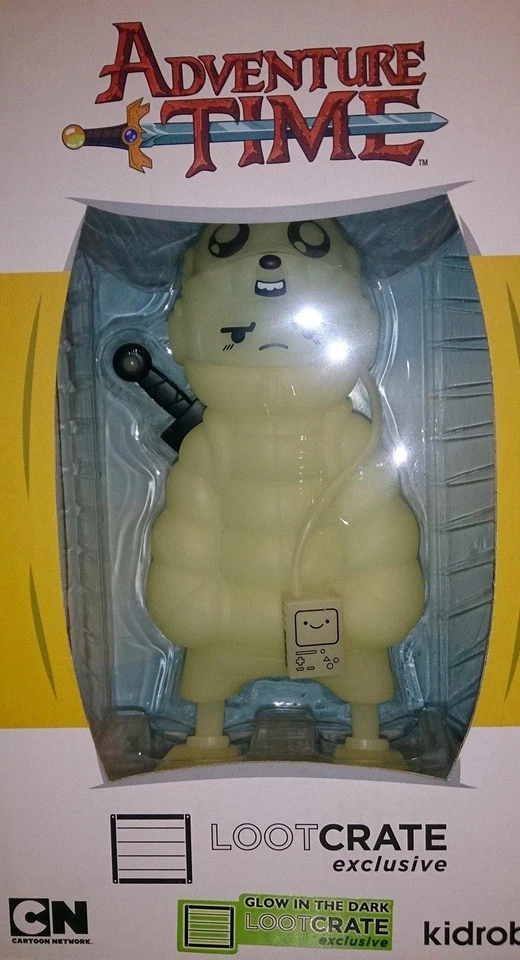 Figura Glow-in-the-Dark Adventure Time Puff Jake n Lil Finn - Caja de botín exclusiva Foto 2 de 2