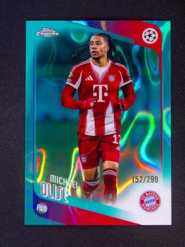 2025-26 Topps Chrome UEFA Michael Olise #4 Teal Lava /299