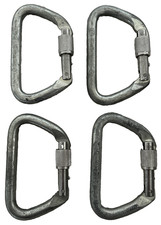 SMC 46kN Steel Carabiners (Lot of 4) Screw Lock ANSI NFPA Rescue Rigging