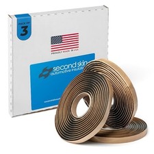 Second Skin Butyl Tape, 3 Roll 20ft x 1/2  x 1/4  , Black Sealant T