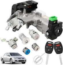 Ignition Switch Lock Cylinder with Key (with Blank Chip) Compatible with 2003 20