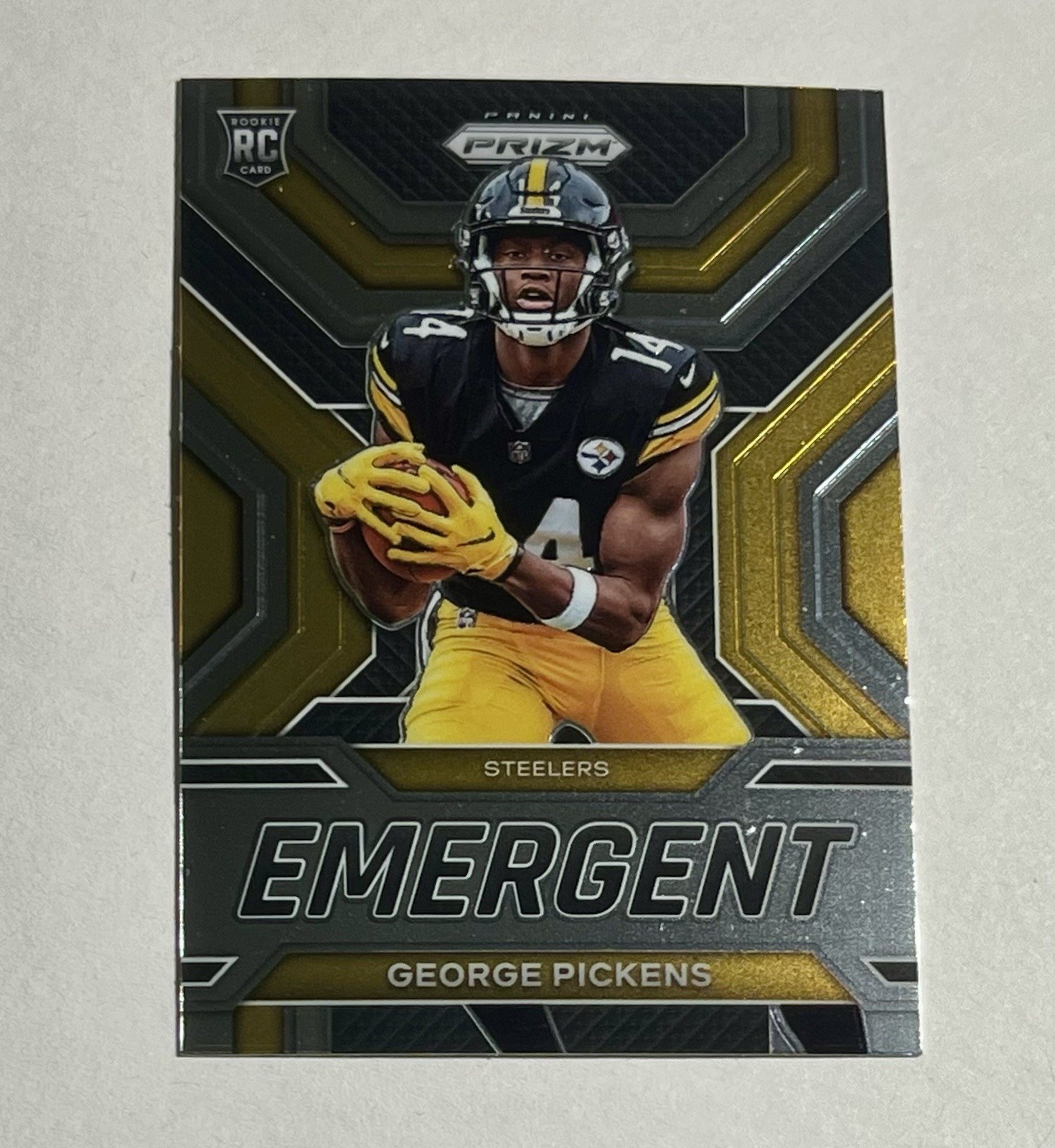 2022 Panini Prizm George Pickens Emergent RC #E-17 Pittsburgh Steelers