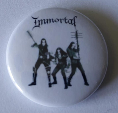 1x Immortal Button Death Metal Extreme Metal Heavy Metal Black Metal