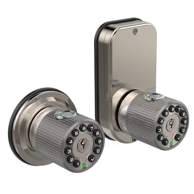 BOTHSTAR Double Sided Keyless Door Knob Fingerprint Satin Nickel - Photo 1/4