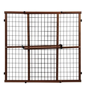 Evenflo Baby Gate Position & Lock Tall & Wide Adjustable Dark Wood Farmhouse