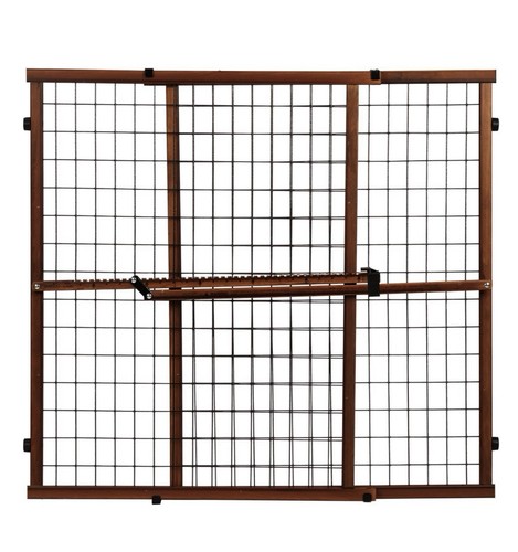 Evenflo Baby Gate Position & Lock Tall & Wide Adjustable Dark Wood Farmhouse