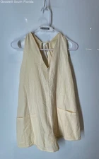 Sabo Womens Coda Pale Yellow Cotton Sleeveless One-Piece Playsuit Size 2 W/ Tag