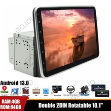 Rotatable Car Stereo Radio 10.1" Android 13 Double 2DIN Touch Screen GPS Carplay