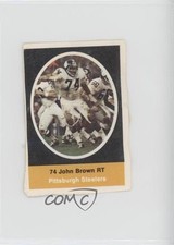 1972 Sunoco NFL Action Player Stamps John Brown y8k