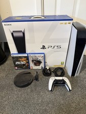 Sony PlayStation 5 825 GB White Disc Console Controller games 