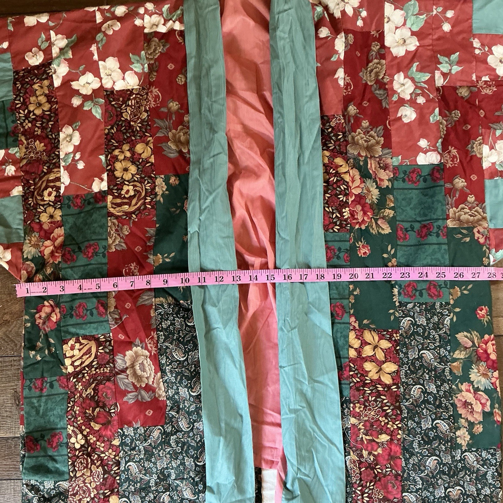 VINTAGE Handmade Patchwork Kimono Jacket One Size… - image 3