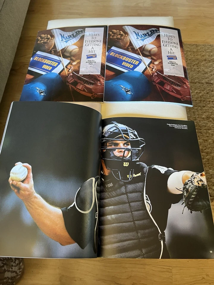 Vintage 1997 Marlins Programs Memobrilla World Series Lot Of 4 Pudge Edgar Brown - Image 4 of 4