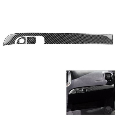 3Pcs Carbon Fiber Copilot Dashboard Panel Cover For Dodge Challenger 2015-2020