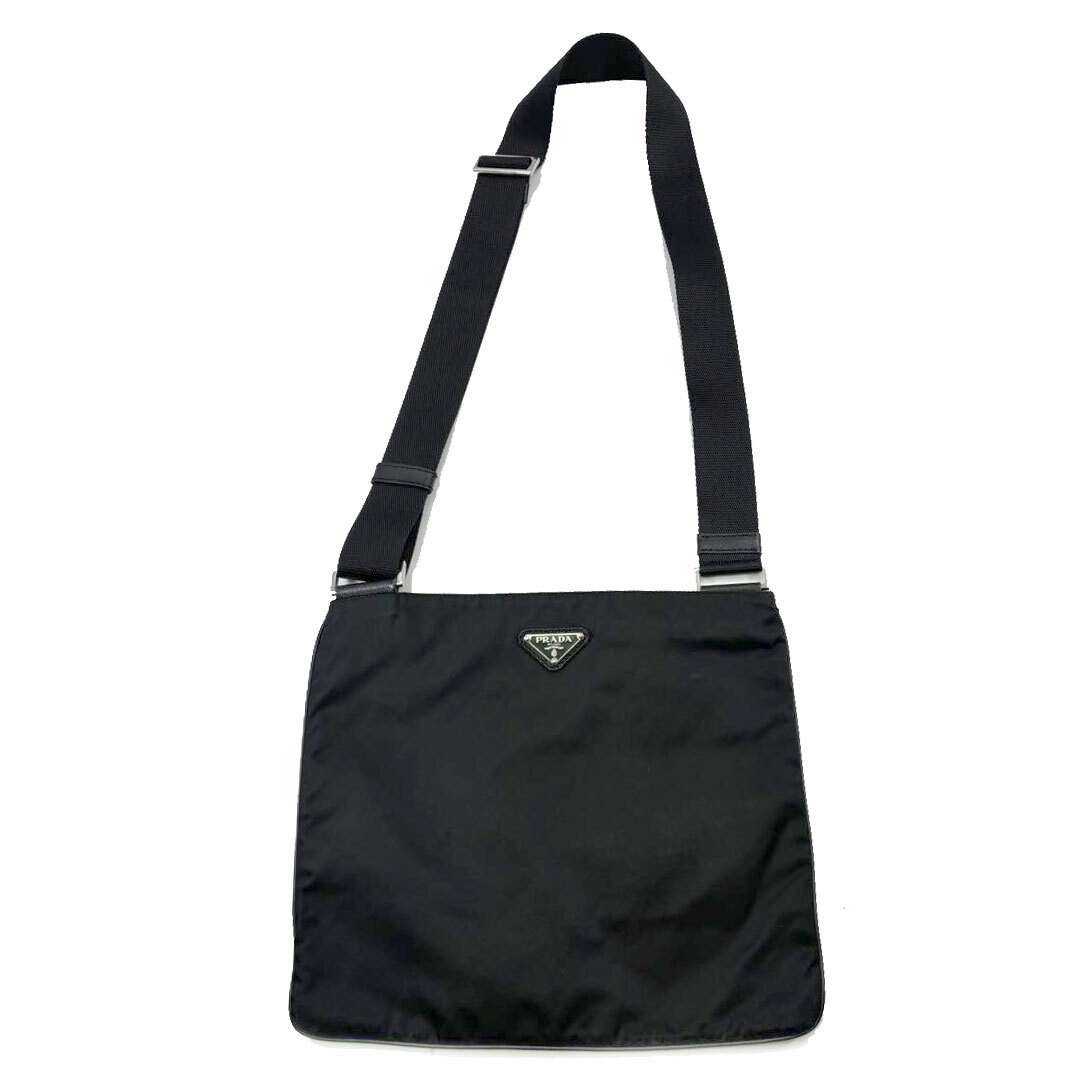 Prada Nylon Crossbody Shoulder Bag Black Va0053 No Gusset