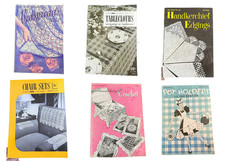 Vintage lot of 6 Crochet Instruction Manuals