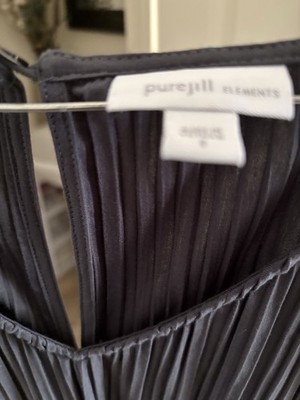 purejill Sleeveless Pleated Jumpsuit Gray V Neck Solid Women's Size S