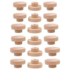 6 Pomelli per Mobili Rotondi con Parte Superiore Piatta, Pomelli per Cassetti,